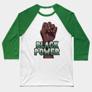 Black Power Fist Baseball T-Shirt